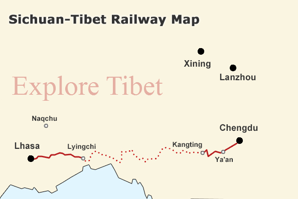 Sichuan-Tibet Railway Route