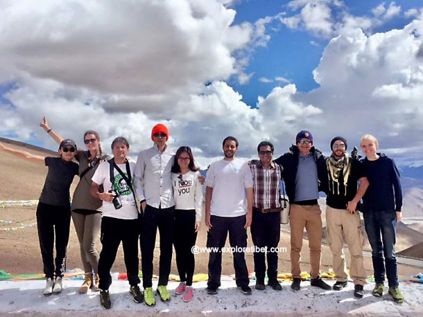 A group photo of our clients overland tour to Kathmandu