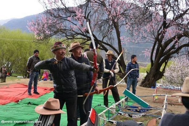 Archery at the Peach Blossom Festival in Gala Village