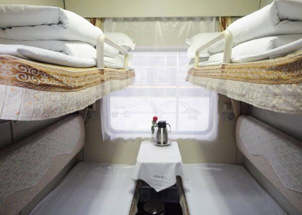 Soft Sleeper Cabin on the train to Tibet
