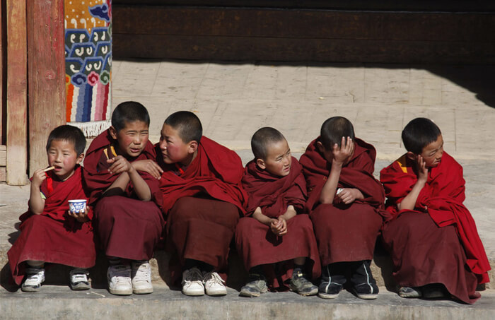Teenage monks in Tibet