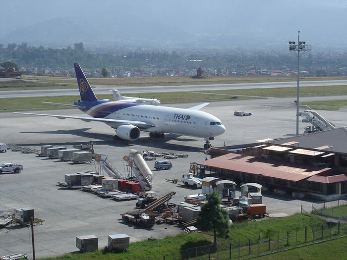Tribhuvan International Airport in Nepal 