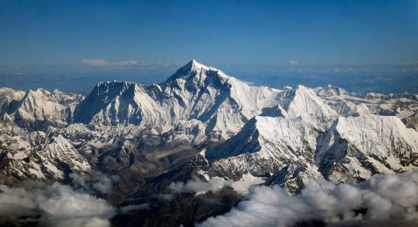 Aerial view of the Himalayas