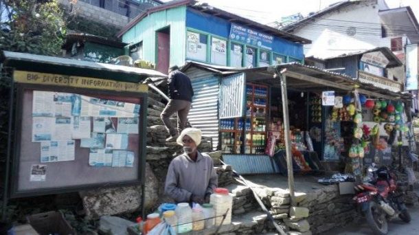 Local Nepalese stalls along the road