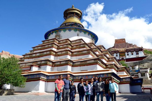One of our Small Group Tours at the Gyantse Kumbum in Pelkor Chode Monastery