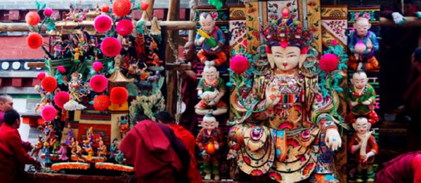 Butter Sculptures displayed in the Jokhang Temple