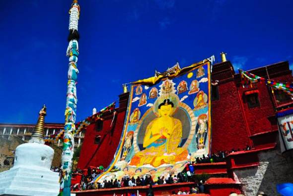 Ganden Thangka Festival at Ganden Monastery
