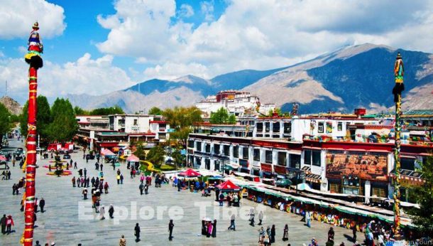 Barkhor Street in Lhasa City -Explore Tibet