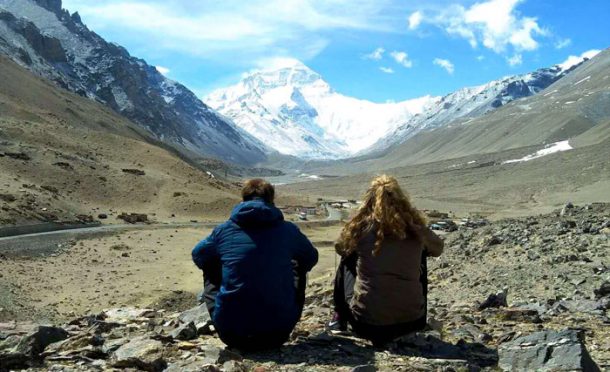 Our clients were enjoying the beautiful view of Mount Everest.