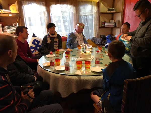 Our client was celebrating his birthday during his Tibet Tour with us. -Explore Tibet