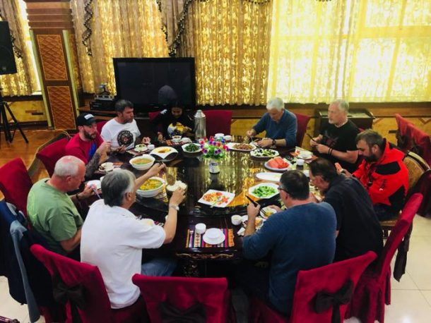 Tibet Group Tour: Clients enjoying dinner in Tibet