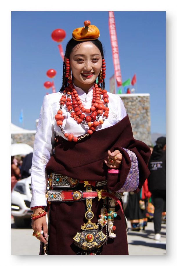 Tibetan Model at Yushu Tibetan horse racing festival.