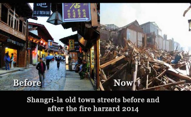 The Fire Hazard Flattened Two-third of The Shangri-la Tibetan Old Town The Fire Hazard Flattened Two-third of The Shangri-la Tibetan Old Town