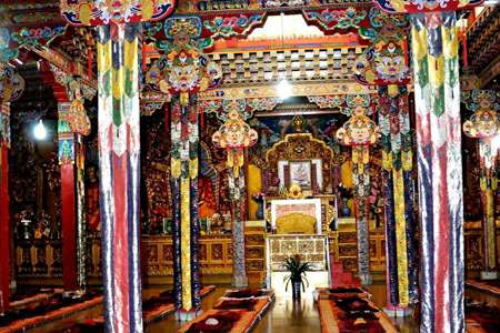 Tibet Sakya monastery assembly hall