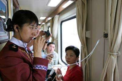 Oxygen on the Tibet train 