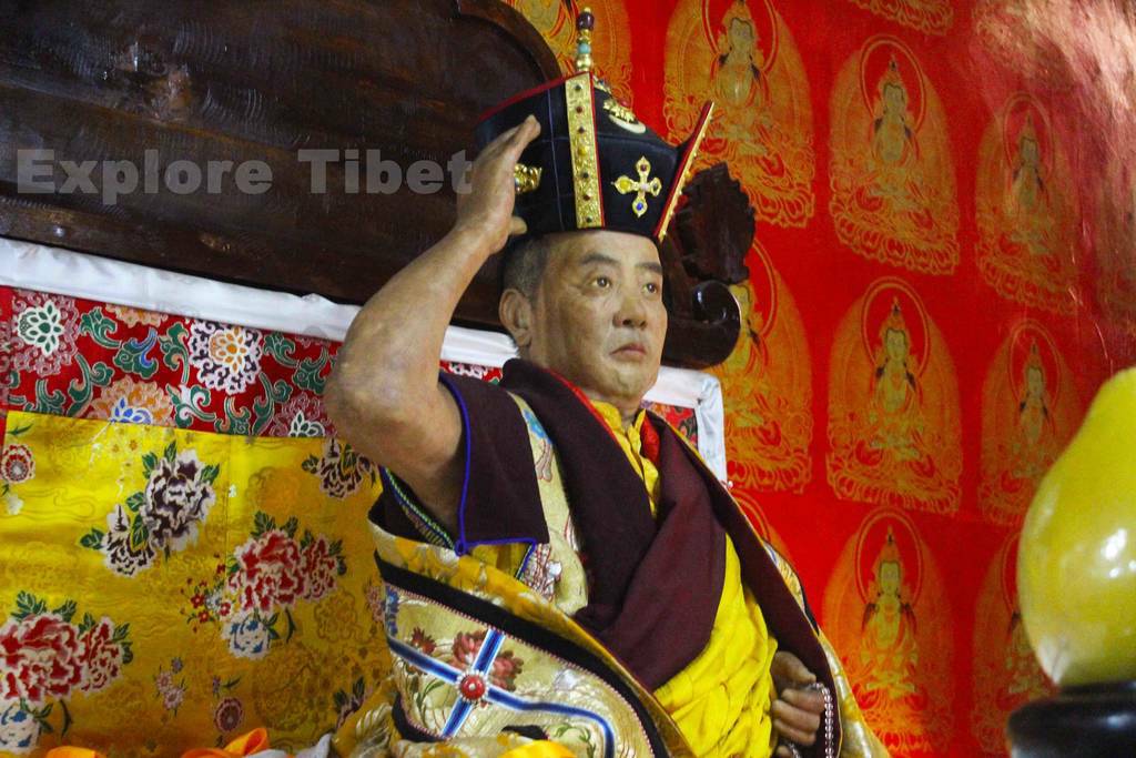 Statue of 17th Karmapa at Tsurphu Monastery -Explore Tibet