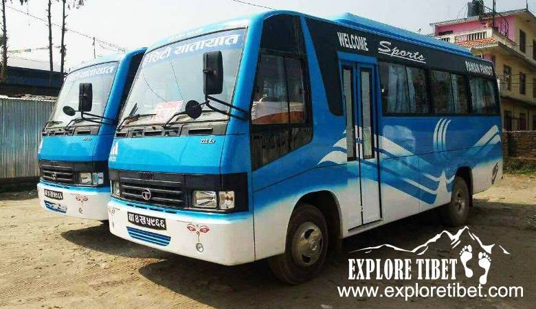 Bus from Kyirong border to Kathmandu