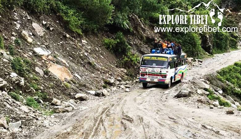 Road condition between kathmandu and Tibet Kyirong border