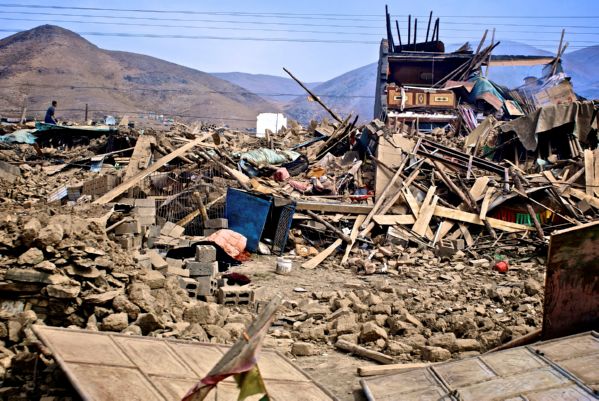 Devastation from the 2010 earthquake in Yushu