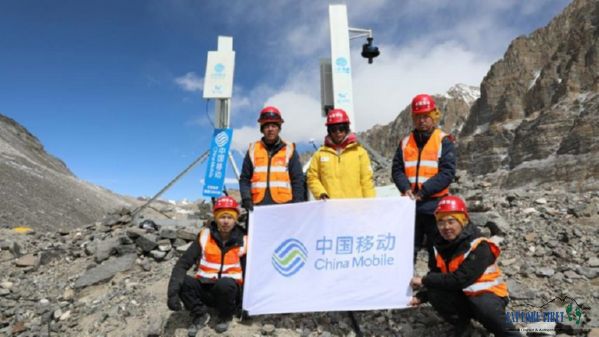 The base station on Mount Everest, just a few hundred meters above the famous Everest Base Camp in Tingri County